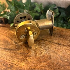 Vintage Brass Dead Bolt Lock (no key)